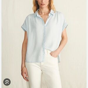 Faherty Light Blue Breeze Shirt